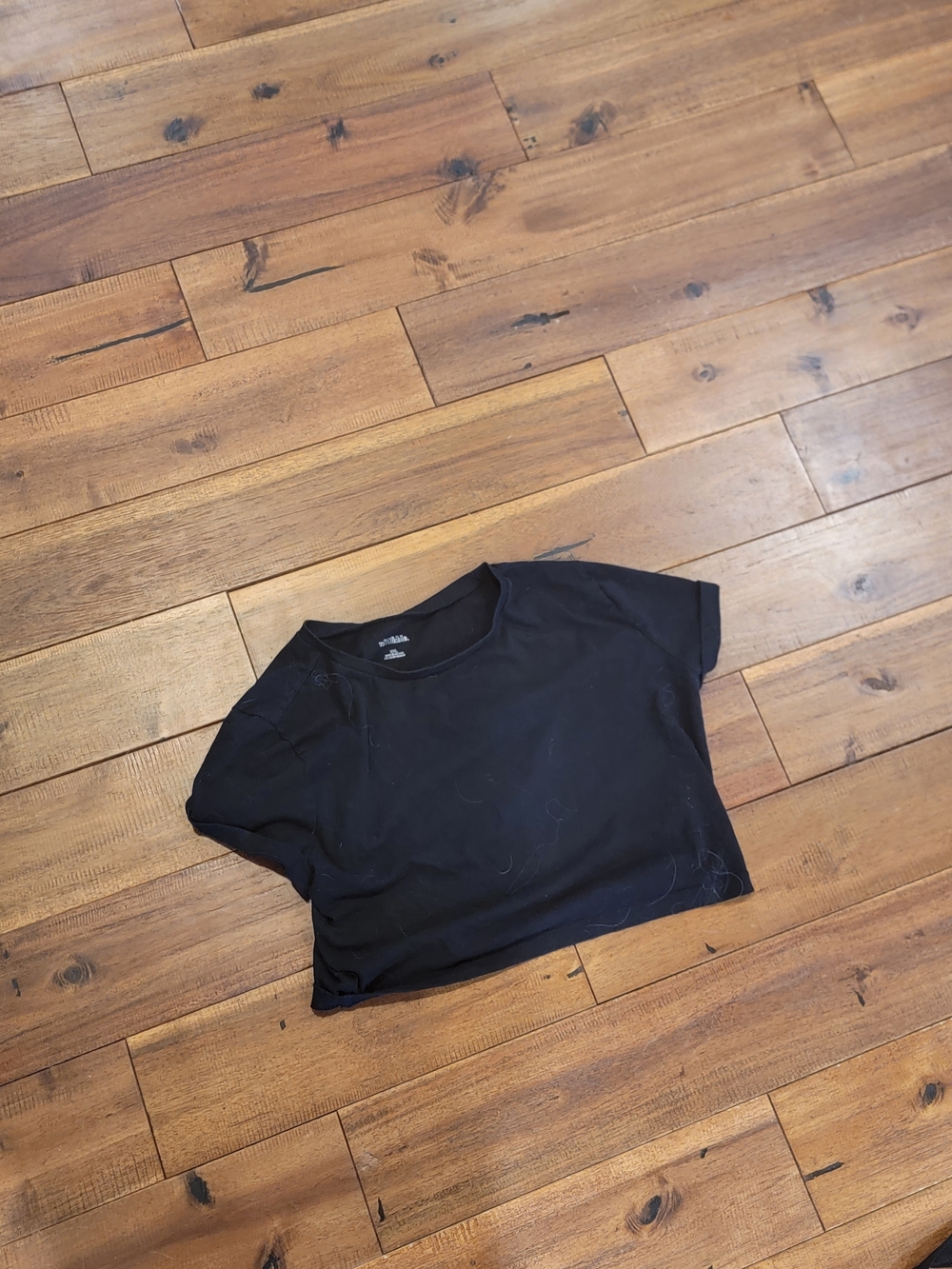 wild fable black cropped tee